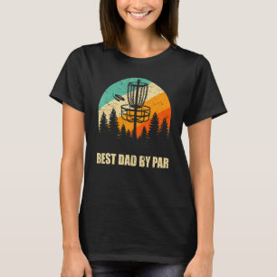 T-shirt Rétro Disque Golf Meilleur Papa Sunset Vintage Fri