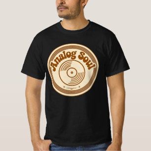 T-Shirt Rétro Disque Vinyle Analog Soul