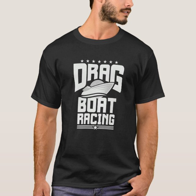 T-shirt Retro Drag Boat Racing  1 (Devant)