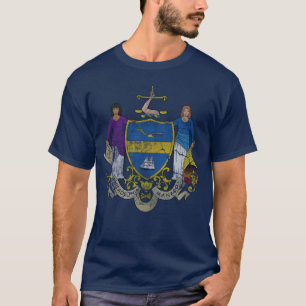 T-shirt Rétro drapeau affligé de Philadelphie Pennsylvan