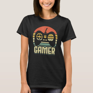 T-shirt Retro du joueur avec console de jeu