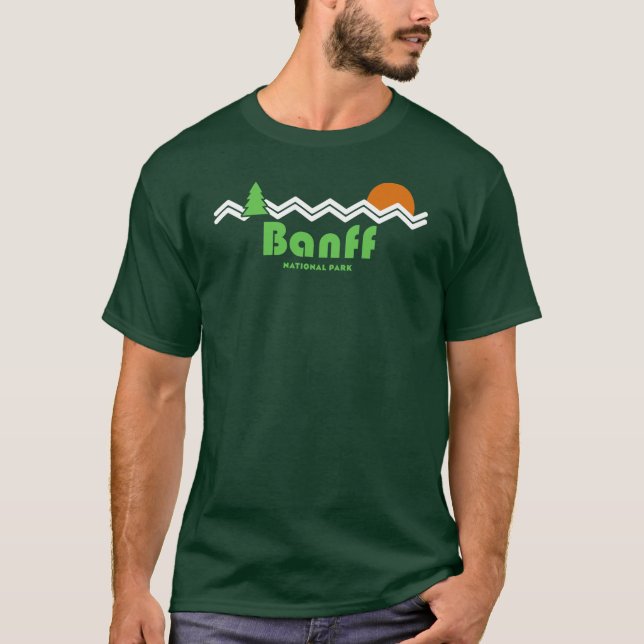 T-shirt Rétro du parc national Banff (Devant)