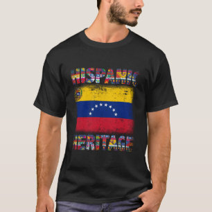 T-shirt Rétro du Venezuela Hispanic Heritage Month Venezue