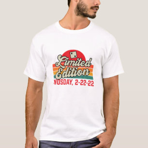 T-shirt Retro Edition Limitée Jour 2-22-22 Funny Twos D