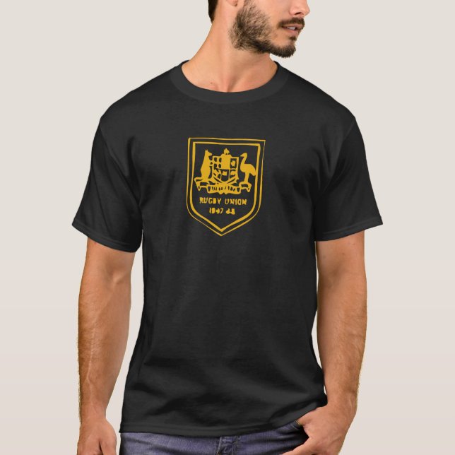 T-shirt Rétro emblème de rugby de l'Australie (Devant)