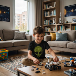 T-shirt rétro en demi-teinte pour enfants avec têt
