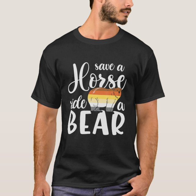T-shirt Retro Enregistrer Un Cheval Faire Une Balade À L'O (Devant)
