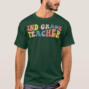 T-shirt Retro Enseignant de 2e année Funny Deuxième année 