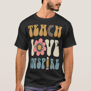 T-shirt Retro Enseignant Super Inspirational Happational R