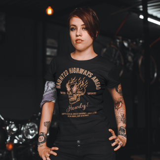 T-shirt Rétro esthétique Burning Typographie du crâne Wild