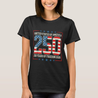 T-shirt Rétro États-Unis d'Amérique 250 Amérique de