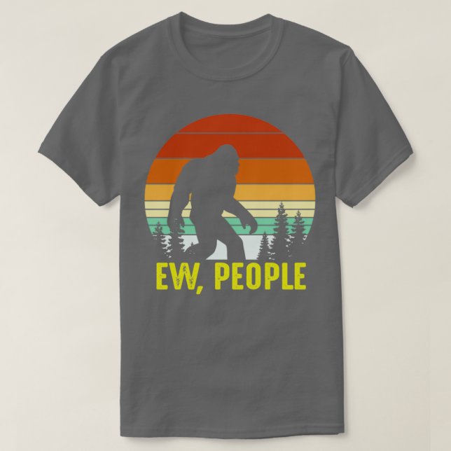 T-shirt Retro Ew People Bigfoot Sasquatch Yeti (Design devant)