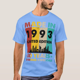 T-shirt Rétro Fabriqué En 1993 Edition Limitée 30 ans de B