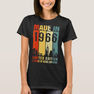 T-shirt Rétro Fait En 1966 57 Ans D'Être Étonnant