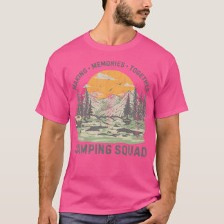 T-shirt Rétro Family Camping Crew Est 2025 Camper Camp Cam