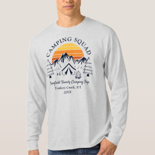T-shirt Retro Family Camping Squad Correspondant Papa