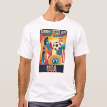 T-Shirt Rétro Fan de Football Été 2026 Nom Personn