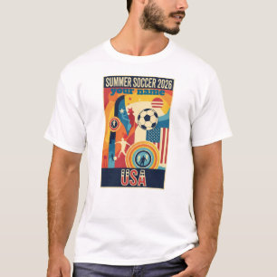 T-Shirt Rétro Fan de Football Été 2026 Nom Personn