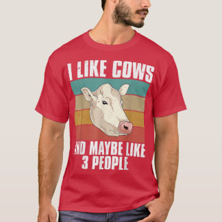 T-shirt Rétro Ferme Animaux Fermiers Vache Lover Agricultu