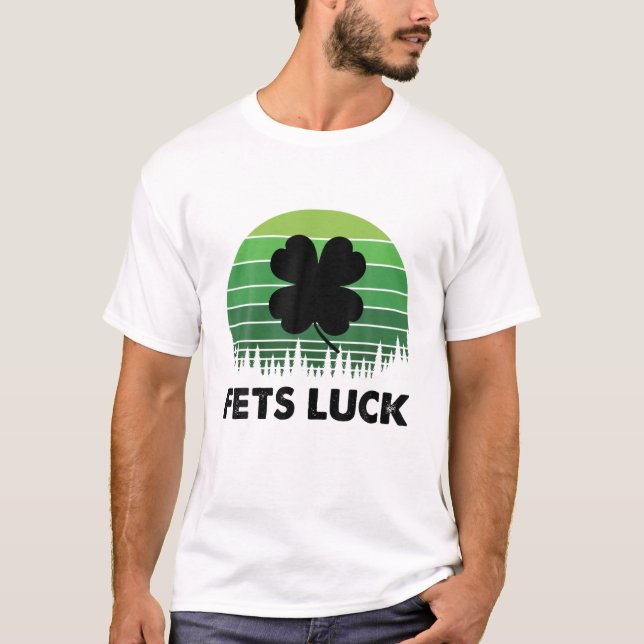 T-shirt Retro Fets Luck St. Patrick's Day Irlandais Clover (Devant)