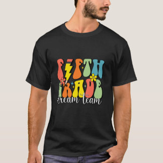 T-shirt Retro Fifth Grade Dream Team Groovy Teacher Back t