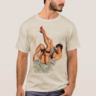 T-shirt Rétro fille sexy de pin-up