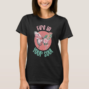 T-shirt Retro Fire Dans Votre Âme Positif Religieux Christ
