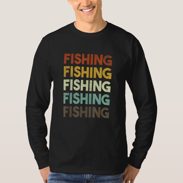 T-shirt Retro Fishing 80s Style Fish (Devant)
