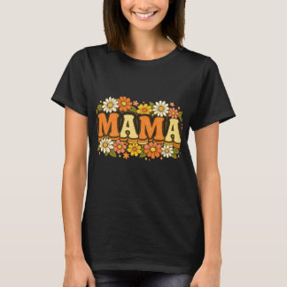 T-shirt rétro floral MAMA – T-shirt vintage bohème