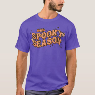 T-shirt Retro Floral Saison Éffrayante Vibes Éffrayantes S