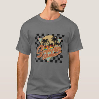 T-shirt Retro Florida Beach 2022 Matching Famille Vacation