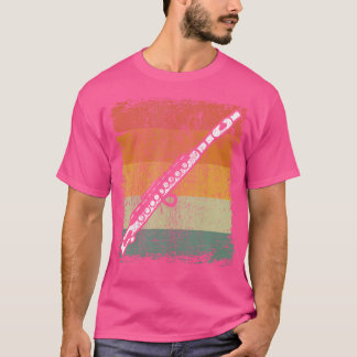 T-shirt Retro Flûte Player Cadeau Vintage Flûte Transverse