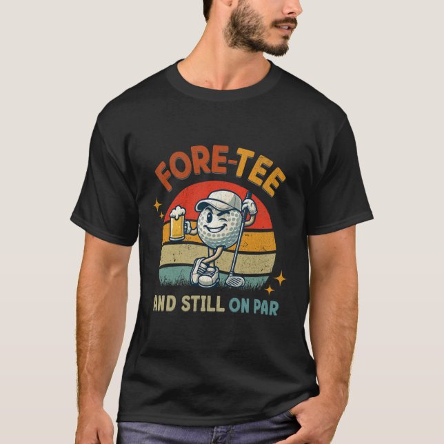 T-shirt Retro Fore Tee Golf Birthday Party 40th Birthday G (Devant)