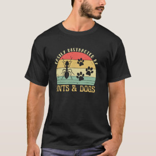 T-shirt Retro Fourmis De Chien De Compagnie Adulte Facilem
