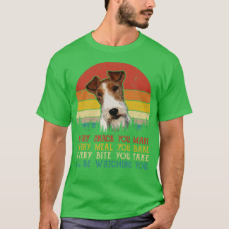 T-shirt Retro Fox Terrier Chaque Snack Que Vous Faites Cha