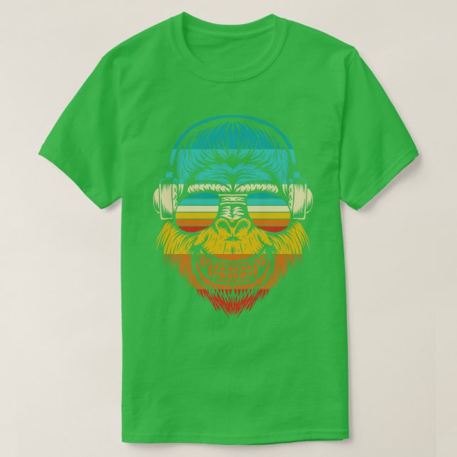 T-shirt Retro Funky Gorilla (Design devant)