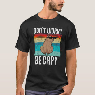 T-shirt Retro Funny Capybara Ne Pas Être Inquiète Être Cap