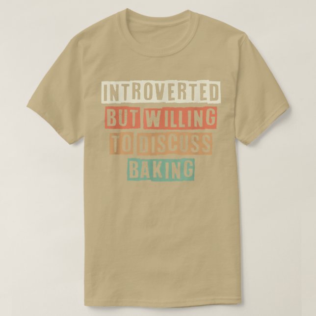 T-shirt Retro Funny Introverted Mais Prêt À Discuter De Re (Design devant)