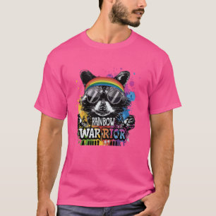 T-shirt Retro Funny Raccoon Love Lunettes de soleil Graphi