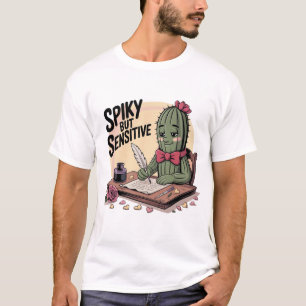 T-shirt Retro Funny Romantique Cactus Illustration Poésie