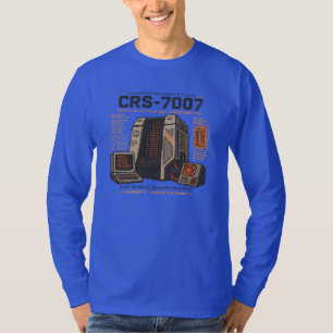 T-shirt Rétro Futuriste Robot Informatique IA Vaporwave Né