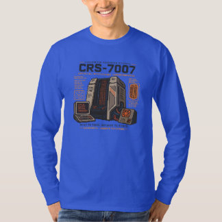 T-shirt Rétro Futuriste Robot Informatique IA Vaporwave Né