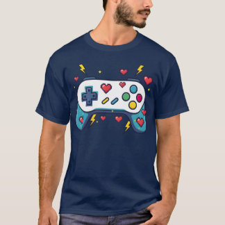 T-shirt Retro Game Controller Pielated friend friends