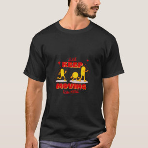 T-shirt Rétro Garder juste le personnage jaune en mouvemen