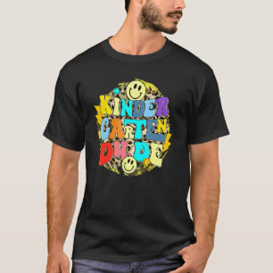 T-shirt Retro Gardergarten Mec Happy Face Retour À L'École