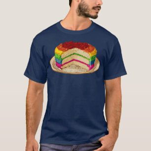 T-shirt Rétro gâteau d'arc-en-ciel
