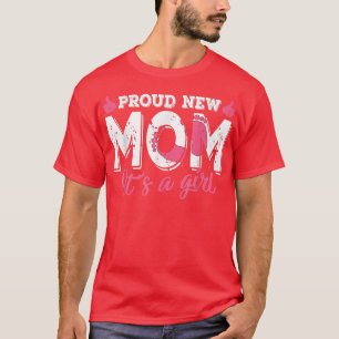 T-shirt Rétro Genre Révèle Fier Nouvelle Maman C'est une f