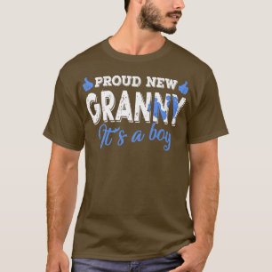 T-shirt Rétro Genre Révéler Fière Nouvelle Mamie C'est un