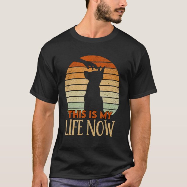 T-shirt Retro German Shepherd This is My Life Now Papping (Devant)