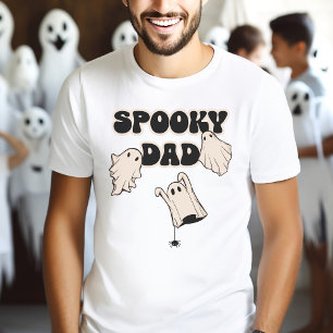 T-shirt Retro Ghosts Éffrayant Papa Halloween